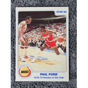 Collectible Excellent 1985 Star Last 11 Rookie of the Year Phil Ford #7 Houston Rockets Basketball Card Houston Rockets NBA Basketball Trading Card