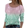 thumbnail image 1 of T-shirts à Manches Longues Col Rond pour Femmes Hauts Tunique Imprimée Florale Tendance Hauts Décontractés Amples Confortables Chandails en Molleton Blouses, 1 of 5