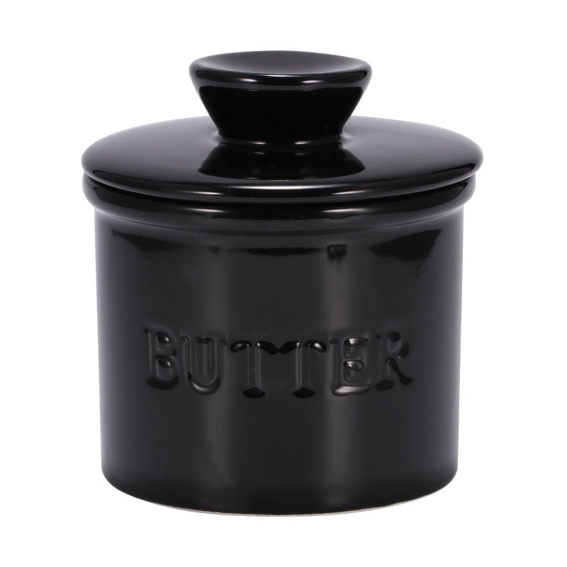 DIYOO Porcelain Butter Crock Keeper French Butter Jar Dish Keeps the