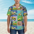 thumbnail image 4 of Bixox Men's Hawaiian Shirts Men's Construction Machinery Print Short-Sleeve Shirt-3X-Large, 4 of 8