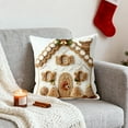 thumbnail image 4 of Gumesh 18"×18" Christmas Pillow Covers Set of 2, Soft Flannel Cushion Cases with Hidden Zipper, Holiday Decor for Sofa Bed and Living Room, Machine Washable, 4 of 6