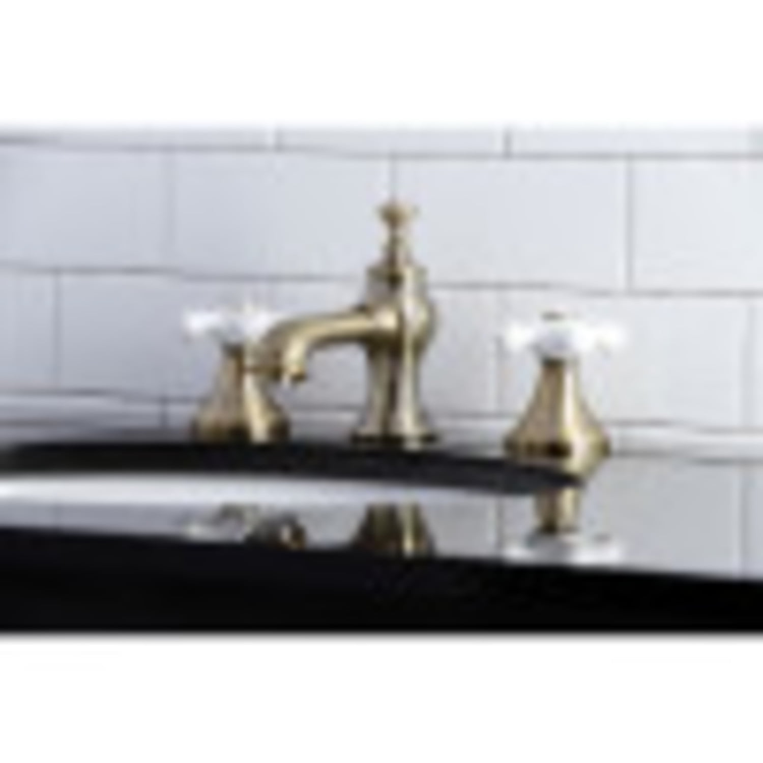 Kingston Brass KC7063PX Vintage 8 in. Widespread Bathroom Faucet, Antique Brass