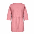thumbnail image 5 of Womens Floral Babydoll Tops，Embroidered Tops Floral Blouses For Women Elegant Loose Fit Top Plus Size Bohemian Clothes Gauze Shirts For Women Beach Vacation Blouses Puff Sleeve Peplum Tops XL, 5 of 5