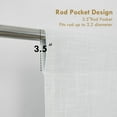 thumbnail image 5 of DriftAway Double Layer Linen Blackout Tie Up Curtains Thermal Insulated Fully Lined Balloon Roman Shade Bathroom Window Adjustable Rod Pocket for Small Window 25 Inch by 47 Inch White, 5 of 5