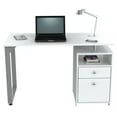 thumbnail image 6 of Inval Washed Oak Writing Desk with Pedestal, 6 of 8
