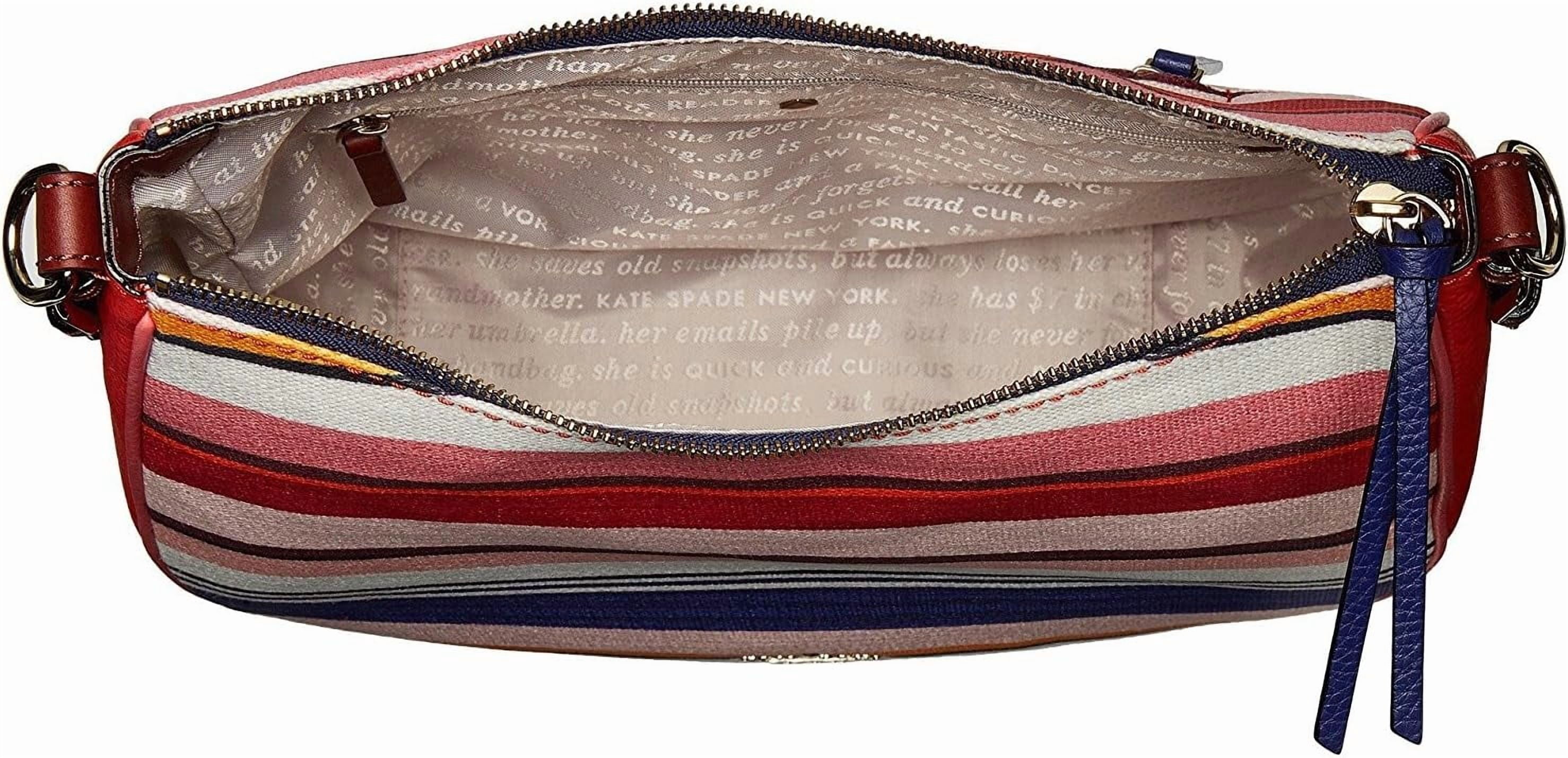 LAST1 NWT Kate Spade Cobble Hill Fabric Mylie Hobo Handbag Tote Multi Stripe