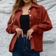thumbnail image 4 of Chaqueta tipo camisa para mujer,Chaqueta de mujer con un solo pecho,Chaqueta de manga larga para mujer,Chaqueta de un solo pecho para mujer,Apariencia llamativa, 4 of 6