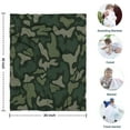 thumbnail image 4 of Dark Green Camo Classic Shapes Pattern Blanket,Comfortable Soft Lamb Wool Throw Blanket,All Season,Warm Lightweight Blankets for Sofa Bed Couch Living Room Chair,30"x40", 4 of 4