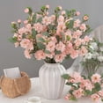 thumbnail image 4 of Guanhe Artificial Flowers Bouquet Faux Rose Stems for Wedding Arrangement, Bridal Bouquet, Centerpiece, Fake Faux Silk Flowers Christmas Clearance Gifts, 4 of 6