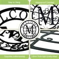 thumbnail image 5 of Metal Monogrammed Initial Welcome Sign, Metal Letter Wall Art Decor, Name Sign for Home Porch Front Door Outdoor (M), 5 of 12
