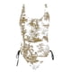 thumbnail image 5 of Tops de Bikini para las Mujeres Patrón Multicolor Impresión Trasera Recorte Sling Traje de Baño, Traje de Baño de Pieza Modesta, 5 of 6