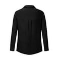 thumbnail image 6 of Plus Size Long Sleeve Tops for Women Button Down Collared Shirt Solid Color T Shirts Loose Fit Casual Dressy Blouse with Pocket, 6 of 6