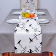 thumbnail image 3 of Halloween Black Crow Table Runners 72 Inches Long Washable White Background Table Runner for Round Table Kitchen Coffee Dining End Table Living Room Use, 3 of 8