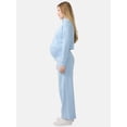 thumbnail image 6 of Ingrid & Isabel For Every Belly Women's Maternity Wide Leg Knit Pants, Sizes S-XXL, 6 of 8