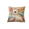 thumbnail image 6 of Easter Pillow Covers 18x18 Inch Spring Decorative Throw Pillow Cases for Couch Sofa Bed Easter Decorations for Home Living Room Home Easter Decor Bunny Egg Cushion Cover Easter Gifts 1Pcs C, 6 of 7