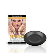 Dermactin-TS Men's Pore Refining Charcoal Soap 3.5 oz. (Pack of 2) - Exfoliates & Deep Cleanses Pores, for Smoother Skin & Healthier Facial Hair Growth
