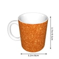 thumbnail image 2 of Yiaed Orange Glitter Print Ceramics Coffee,Large Handle Design,Extra Large Tea and Coffee Cup for Office and Home Mugs, 2 of 6