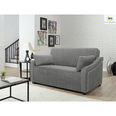 Serta Harison Queen Sofa Bed with Power Strip Gray Palestine Ubuy