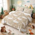 thumbnail image 3 of Erosebridal Goose Quilt King for Boys Girls, Tan Daisies King Coverlet Set, 3pcs 1 Bedspread and 2 Pillowcases, 3 of 7