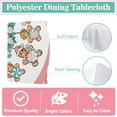 thumbnail image 3 of Merry Christmas Gingerbread Man Round Tablecloth 60 x 60 Inch, Pink Xmas Peppermint Candy Decorative Table Cloth Dining Table Cover, Snowflake Holiday Dinner Party Picnic Decoration, 3 of 5