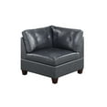 thumbnail image 7 of Leather Sectional Sofa, U-Shaped Convertible Modular Sofa Set with 2 Corner Wedges, 2 Armless Chairs and 2 Ottomans, Upholstered Couch with Wood Legs for Living Room Office, Black, 7 of 7