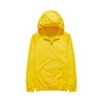 thumbnail image 2 of ChicHaven Womens Rain jacket with Hood Waterproof Lined Raincoat Windbreaker Travel Button Zip Up Trench Outdoor Coats Yellow M, 2 of 7