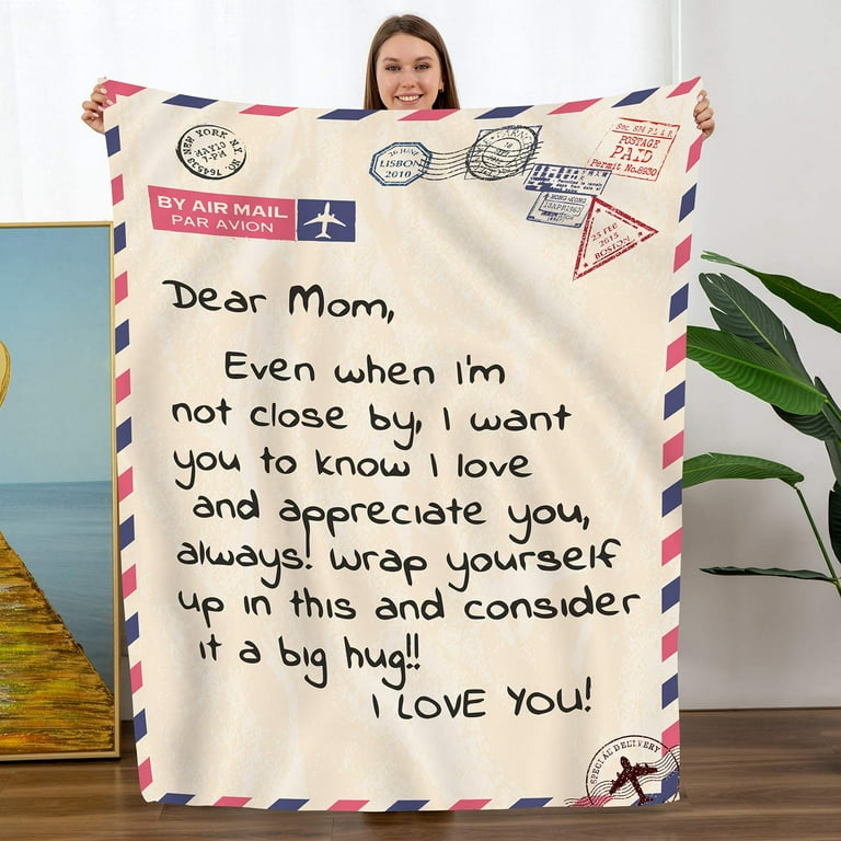 Gifts for Mom, Christmas Birthday Gifts for Mom, Blanket to My Mom Gift  from Daughter Son, Best Mom Gifts, Mom Blanket 56 x71 