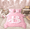 Pink, variant on Feelyou Kawaii Initial Letter Bedding Sets Queen Size, Monogrammed A Comforter Sets with Sheets, Cool Ribbon Cow Reversible Bed Set, Ultra Soft Bedroom Decoration, 7pcs