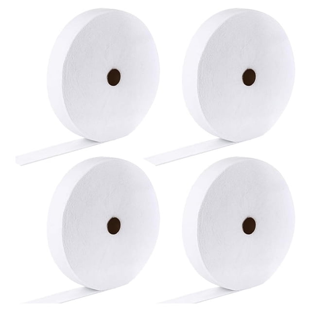 4 Rolls JellyRoll Batting Strip 2 1/4 Inch Total 200 Yards Cotton Blend on A Roll, Flexible for Rugs