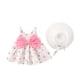 thumbnail image 2 of Vestido de verano con tirantes y estampado de lazo para niña pequeña con sombrero Herrnalise, 2 of 8