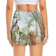 thumbnail image 4 of Goofa Watercolor African Animals Wildlife Printed Women 2 in 1 Running Shorts,Quick Dry Athletic Workout Shorts,High Waisted Athletic Shorts with Liner Pockets-, 4 of 9
