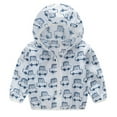 thumbnail image 2 of Utoimkio Toddler Baby Boys Girls Hooded Jackets Spring Fall Cartoon Print Coat Lightweight Windproof Outwear Kids Zipper Up Hooded Jackets for Kids Size 18M-5Y, 2 of 5