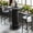 Black, variant on Diubas Round Bar Table, 40.35" H Metal Bistro Pub Table with Ring Footrest for Home Kitchen Cocktail Outdoor, Black