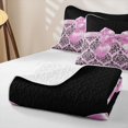 thumbnail image 4 of Erosebridal Fashion Women Bowtie Quilt King,Victorian Baroque Flower King Coverlet Set For Adults,3pcs, 4 of 7