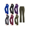 thumbnail image 4 of Txlixc, pantalones de yoga ligeramente acampanados para mujer, pantalones casuales de cintura alta elásticos de pierna ancha, pantalones elásticos deportivos de moda Txlixc  Estilo de ocio, 4 of 4