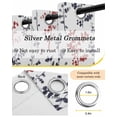 thumbnail image 5 of Grey Red Botanical Blackout Curtains for Bedroom - 84 Inch Long Light Blocking 2 Panels Set, Watercolor Spring Floral Summer Leaf Thermal Insulated Living Room Drapes Grommet Window Curtains 52"x84", 5 of 8