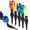colorful, variant on 4-Pack Flexible Snap Funnel Set Reusable Plastic Fluid Transfer Tool For Automotive Fluids Dishwasher Safe