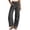 Dark Gray(Pants), variant on No Boundarie Wide Leg Pants for Women Cotton Linen Button Front Elastic Waist with Pockets Work to Weekend Loose Lounge Pants