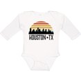 thumbnail image 3 of Inktastic Houston Texas Skyline Retro Boys or Girls Long Sleeve Baby Bodysuit, 3 of 5