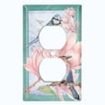thumbnail image 2 of Metal Light Switch Plate Cover Antique Floral Hummingbird Home Sketch FLW098, 2 of 13