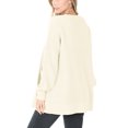 thumbnail image 3 of KOGMO Women's Loose Fit Waffle Knit Open Cardigan Sweater with Pockets, 3 of 4