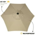 thumbnail image 5 of AMMSUN 6ft Khaki Round Outdoor Small Table Pool Lawn Balcony Market Patio Umbrella, Push Up & Tilt, 5 of 8
