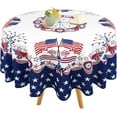 thumbnail image 2 of 4th of July Tablecloth 60x60 Memorial Day Patriotic Table Cloths Waterproof American Flag Table Cover for Rectangle,Round,Oval,Outdoor Patio Table, 2 of 6