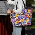 thumbnail image 7 of Xecao The Garden Tricolor Pansy Flower for versatile beach bag for women includes zipper pockets and waterproof material, ideal for vacations and adventures., 7 of 7