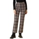 thumbnail image 1 of Pantalones de Tobillo A Cuadros Allegra K Trabajo Casual Con Botones Amarillo XS, 1 of 6