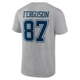 thumbnail image 3 of Men's Jake Ferguson Gray Dallas Cowboys Icon Player Name & Number T-Shirt, 3 of 3