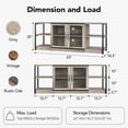 thumbnail image 4 of Farmhouse TV Stand for 65/75 inch TV, Entertainment Center with Storage Cabinet, Industrial TV Console Cabinet with Mesh Doors, 63" Rustic TV Media Console Table for Living Room, 4 of 8