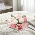thumbnail image 4 of Rose Hydrangea Mixed Simulation Bouquet Multi Color Soft Flower Arrangement For Living Room Bedroom Decor, 4 of 5