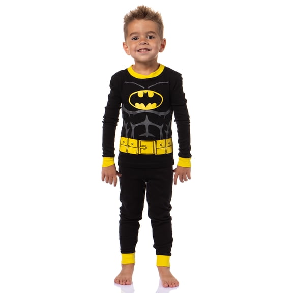 DC Comics Pajamas Toddler Boy's Superhero Tight Fit Sleep Pajama Set Batman The Flash Superman