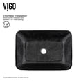thumbnail image 6 of VIGO Glass Rectangular Vessel Bathroom Sink in Onyx Gray with Niko Faucet and Pop-Up Drain in Chrome, 6 of 10